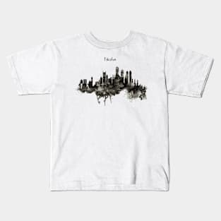 Boston Skyline Black and White Kids T-Shirt